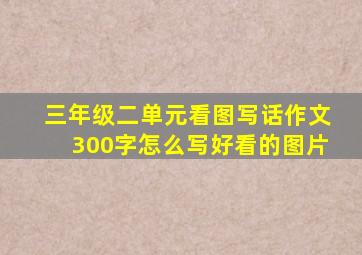 三年级二单元看图写话作文300字怎么写好看的图片