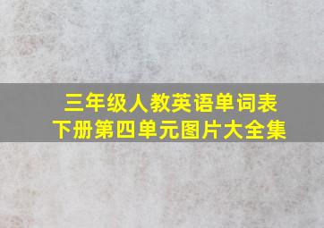 三年级人教英语单词表下册第四单元图片大全集