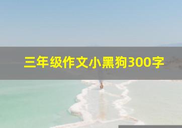 三年级作文小黑狗300字