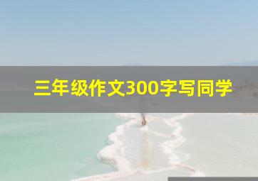 三年级作文300字写同学