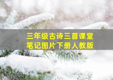 三年级古诗三首课堂笔记图片下册人教版