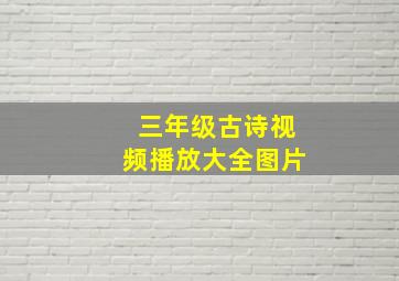 三年级古诗视频播放大全图片