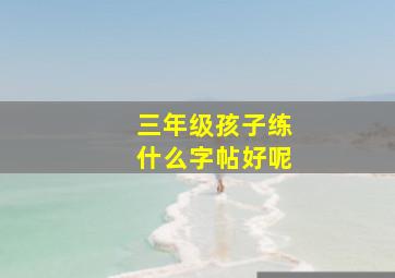 三年级孩子练什么字帖好呢