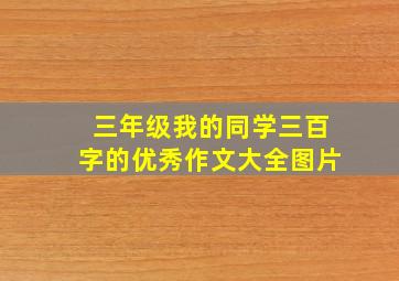 三年级我的同学三百字的优秀作文大全图片