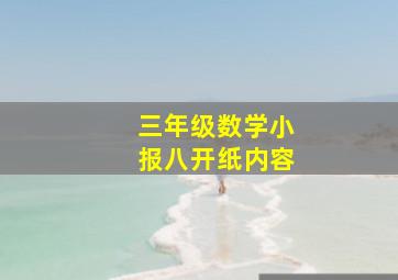 三年级数学小报八开纸内容