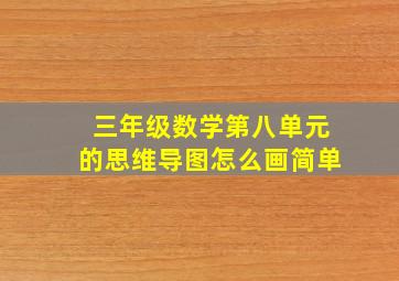 三年级数学第八单元的思维导图怎么画简单