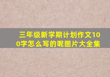 三年级新学期计划作文100字怎么写的呢图片大全集