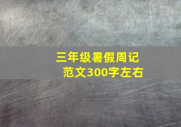 三年级暑假周记范文300字左右