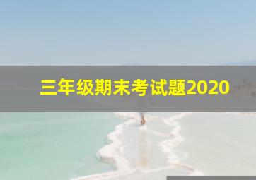 三年级期末考试题2020