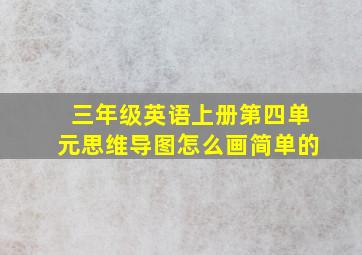 三年级英语上册第四单元思维导图怎么画简单的