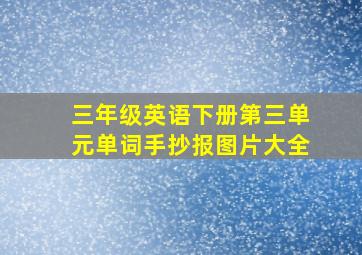 三年级英语下册第三单元单词手抄报图片大全