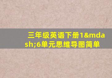 三年级英语下册1—6单元思维导图简单