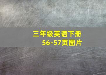 三年级英语下册56-57页图片