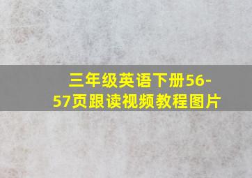 三年级英语下册56-57页跟读视频教程图片