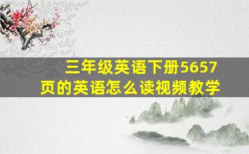 三年级英语下册5657页的英语怎么读视频教学