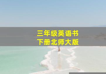 三年级英语书下册北师大版