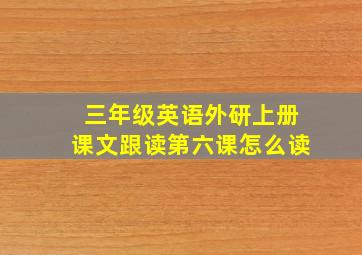 三年级英语外研上册课文跟读第六课怎么读