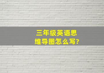 三年级英语思维导图怎么写?