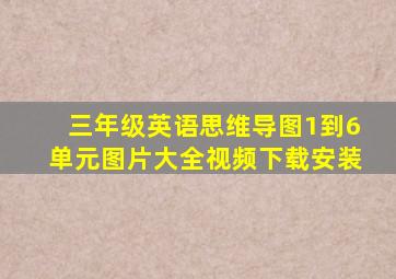 三年级英语思维导图1到6单元图片大全视频下载安装