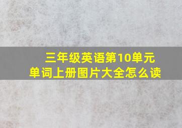 三年级英语第10单元单词上册图片大全怎么读