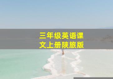 三年级英语课文上册陕旅版