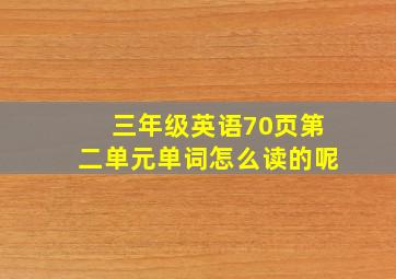 三年级英语70页第二单元单词怎么读的呢