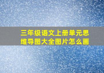 三年级语文上册单元思维导图大全图片怎么画