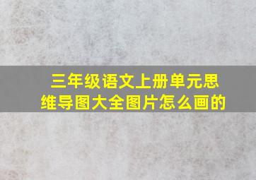 三年级语文上册单元思维导图大全图片怎么画的