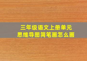 三年级语文上册单元思维导图简笔画怎么画