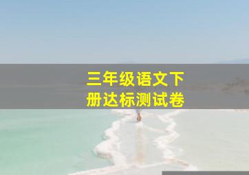 三年级语文下册达标测试卷