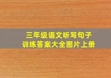 三年级语文听写句子训练答案大全图片上册