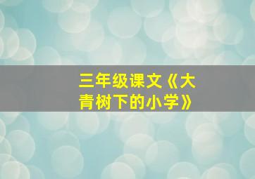 三年级课文《大青树下的小学》