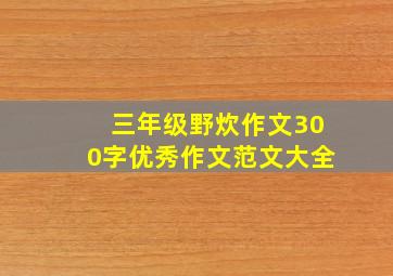 三年级野炊作文300字优秀作文范文大全