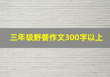 三年级野餐作文300字以上