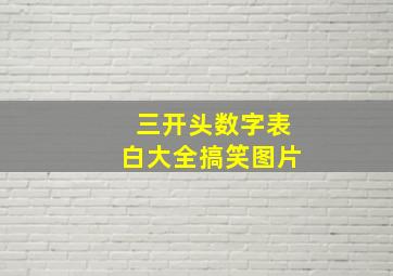 三开头数字表白大全搞笑图片