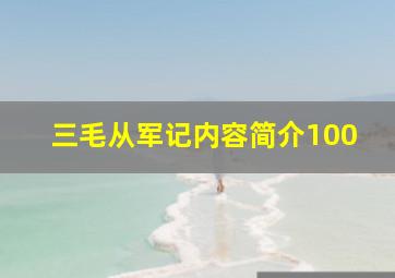 三毛从军记内容简介100