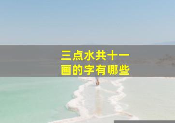 三点水共十一画的字有哪些