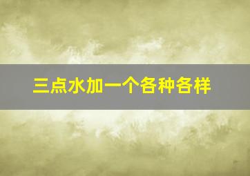 三点水加一个各种各样