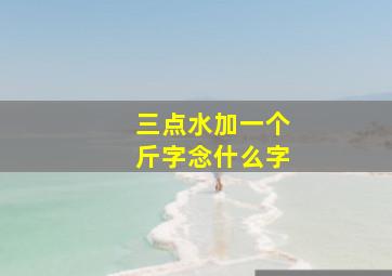 三点水加一个斤字念什么字