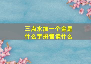 三点水加一个金是什么字拼音读什么