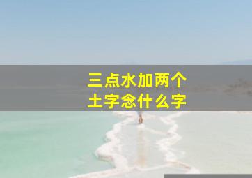 三点水加两个土字念什么字