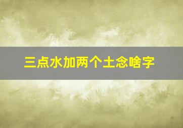 三点水加两个土念啥字