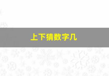 上下猜数字几