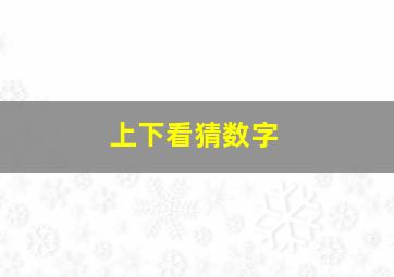 上下看猜数字