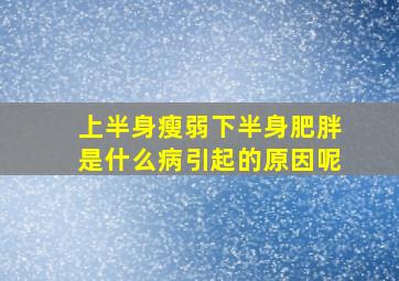 上半身瘦弱下半身肥胖是什么病引起的原因呢