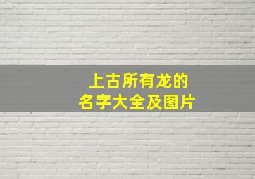 上古所有龙的名字大全及图片