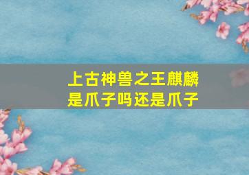 上古神兽之王麒麟是爪子吗还是爪子