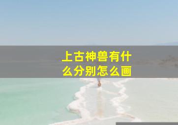 上古神兽有什么分别怎么画