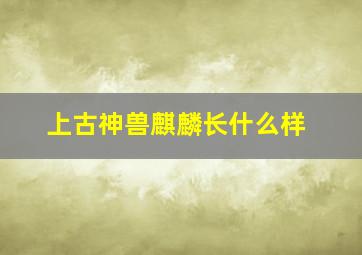 上古神兽麒麟长什么样