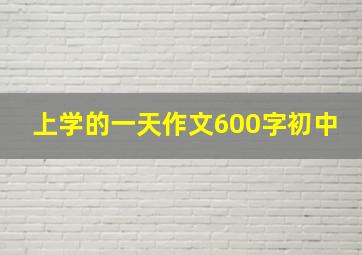 上学的一天作文600字初中